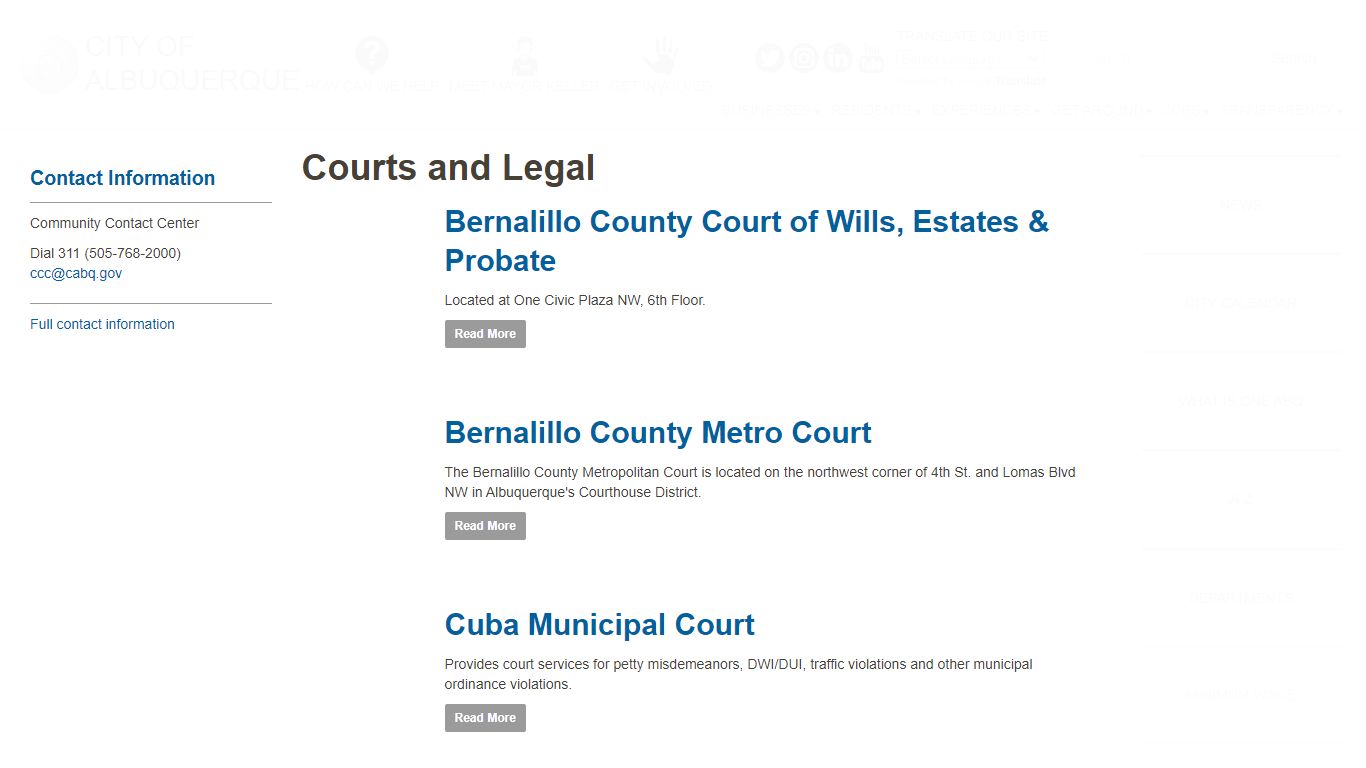 Courts and Legal — City of Albuquerque