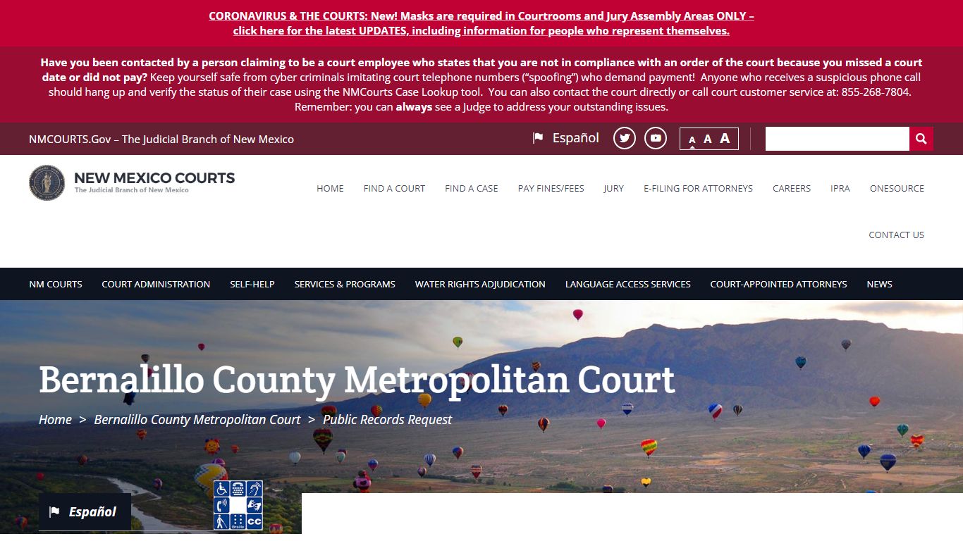 Public Records Request | Bernalillo County Metropolitan Court